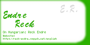 endre reck business card